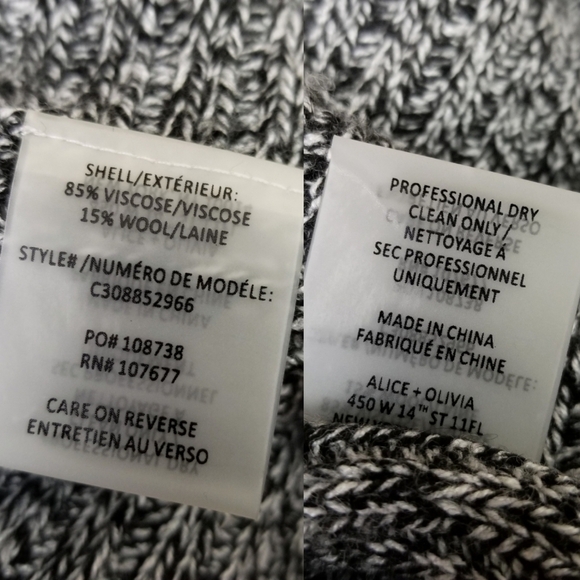 Alice + Olivia gray draped button front cardigan women's size XS New With Tsgs - Picture 9 of 9